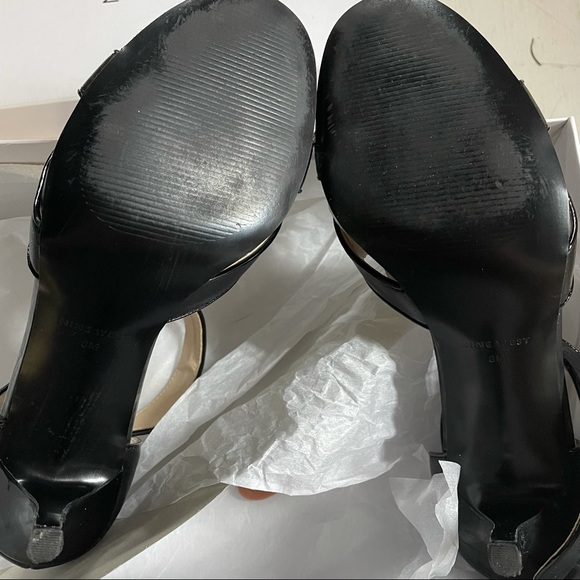 Nine West Black Strap Heels Size 8 - Picture 8 of 8